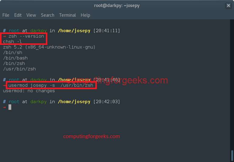 Install Zsh on Linux and Configure