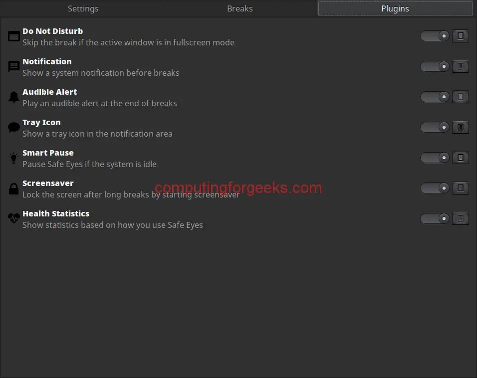 Install SafeEyes on Ubuntu / Fedora / Arch / Debian
