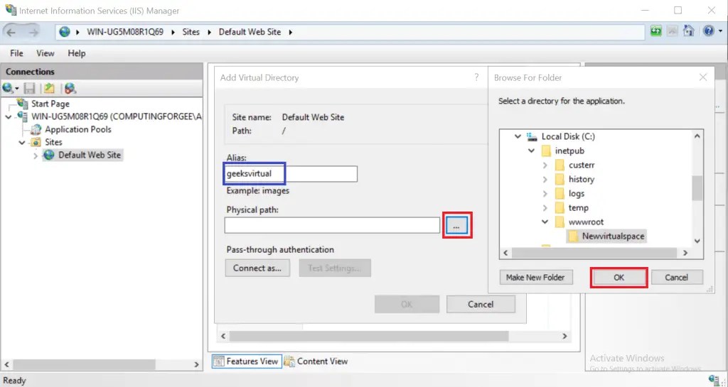 How To Configure Virtual Directory on Windows IIS Server 2019