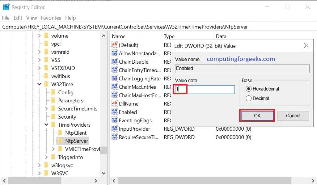 Configure NTP Server in Windows Server 2019/2022