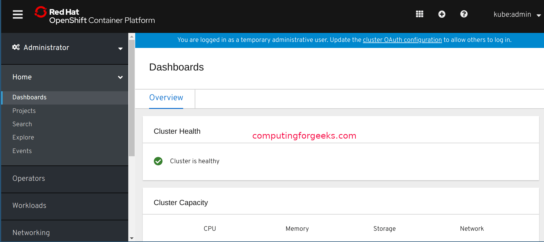 Check Pod / Container Metrics on OpenShift &