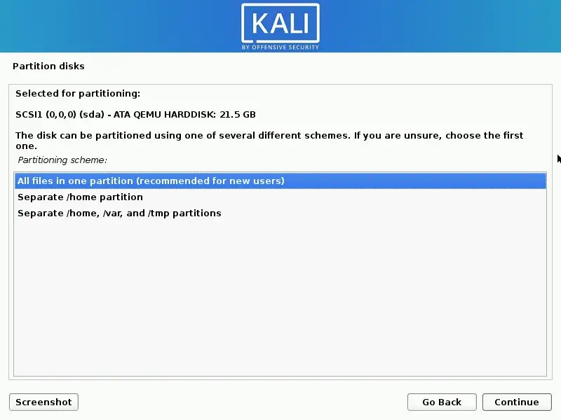 Install Kali Linux 2020.1 Step by Step with Screenshots