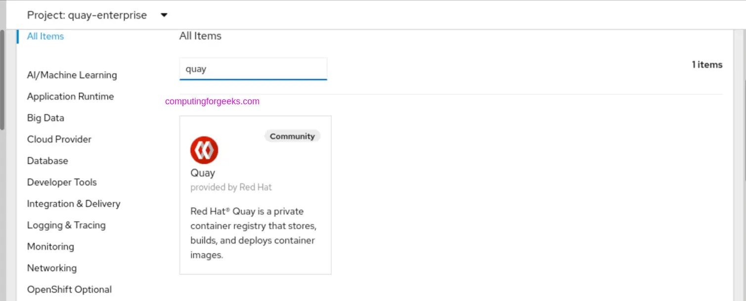Install Project Quay Registry on OpenShift With Operator