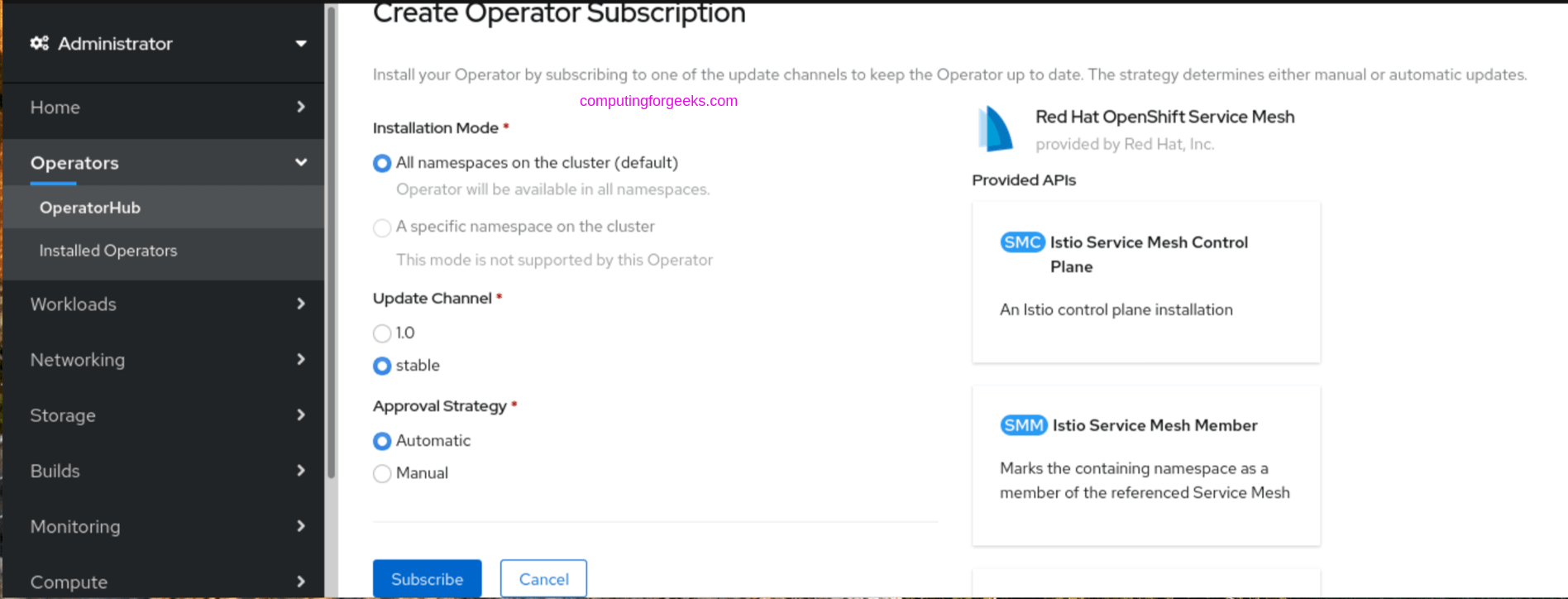 How To Install Istio Service Mesh on OpenShift 4.x
