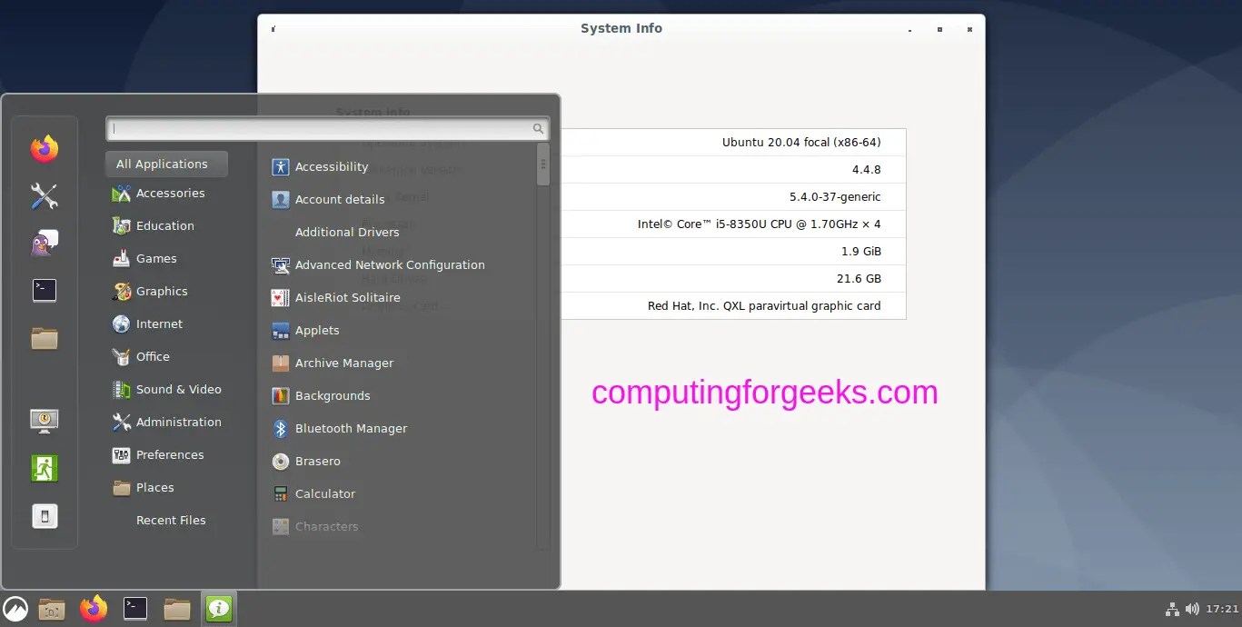 debian desktop environment or gnome