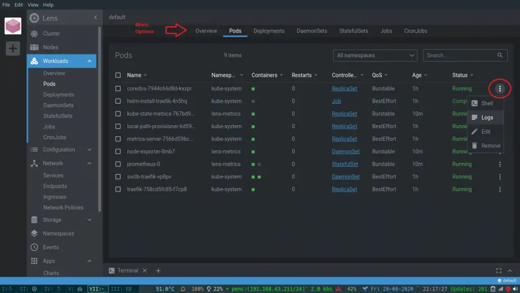 Install Lens Best Dashboard & IDE