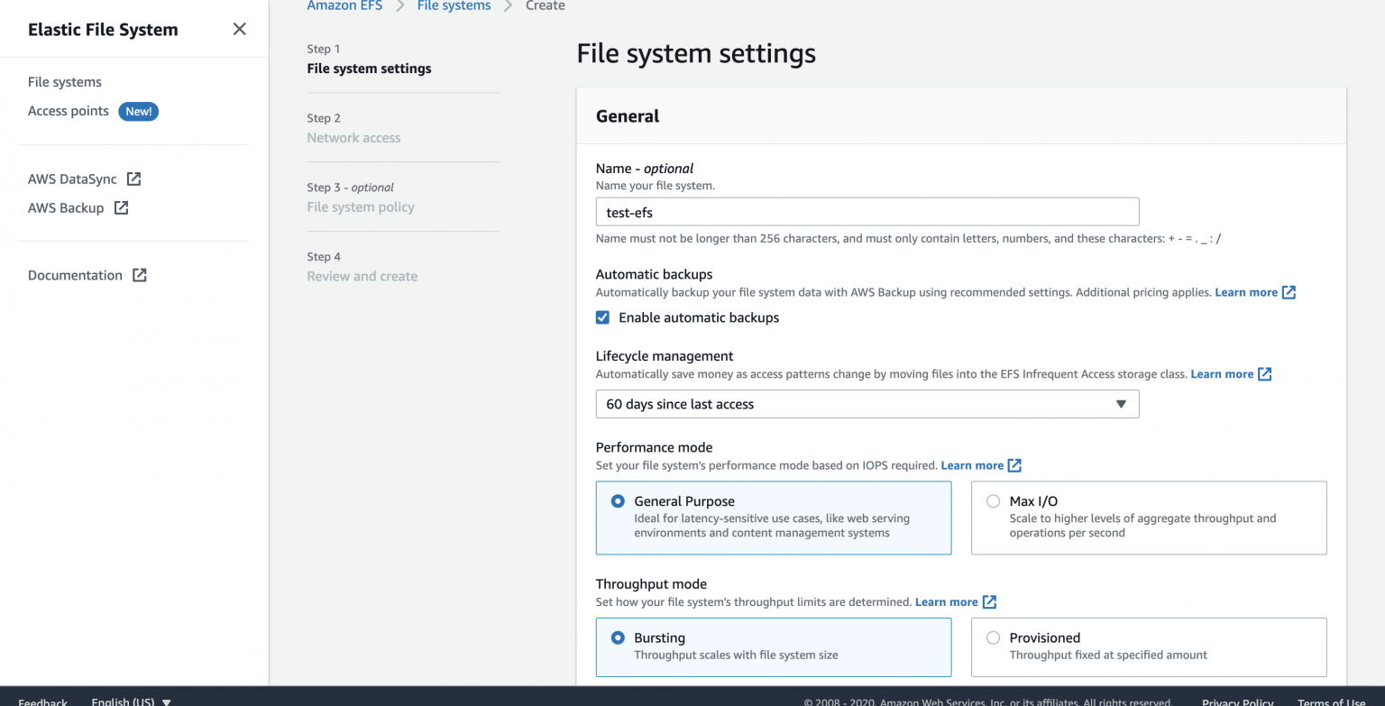 How To Create AWS EFS Filesystem With CloudFormation