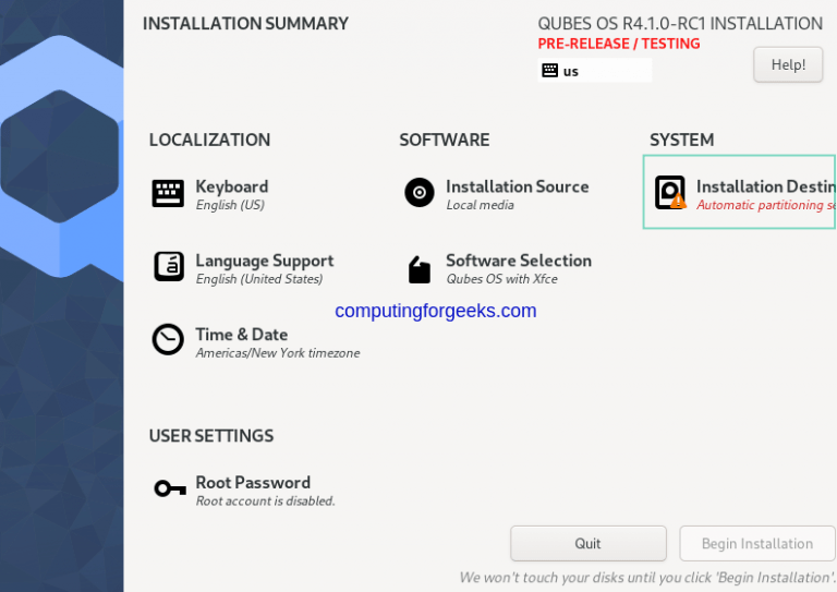 Install Qubes OS Step by Step With Screenshots