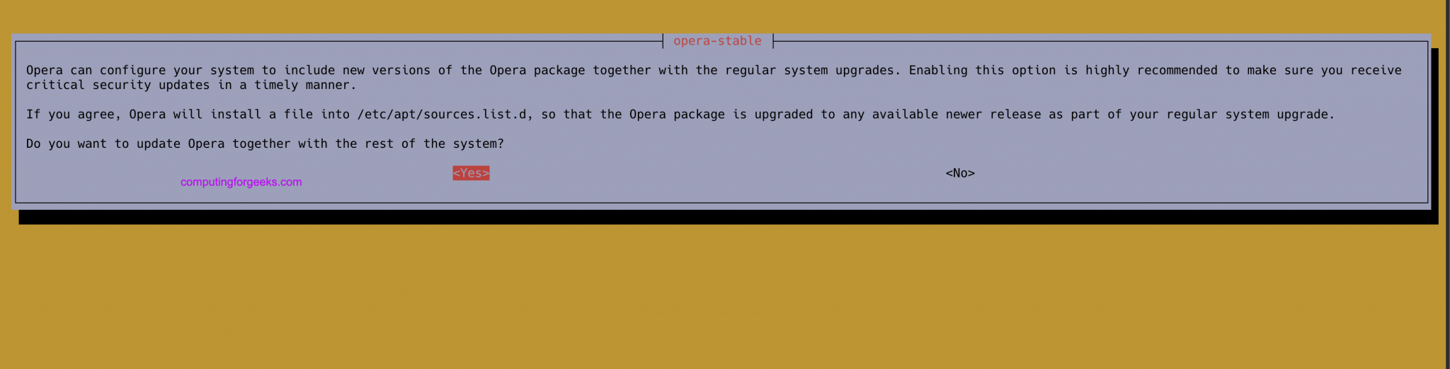 Install Opera  Browser on Ubuntu 22.0420.04