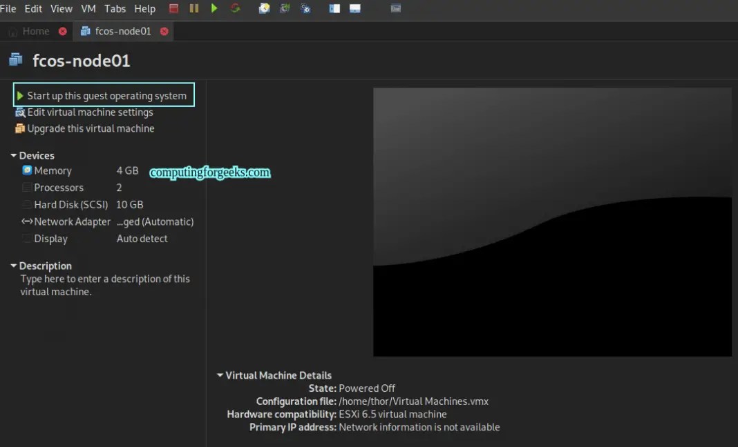 How To Run Fedora CoreOS (FCOS) on VMware Workstation