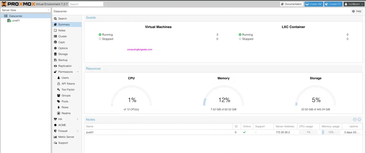 How To Customize Proxmox VE  UI with dark theme