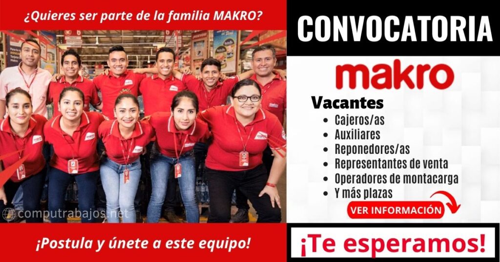 Empleos MAKRO Nuevas vacantes para ti a nivel nacional CompuTrabajos