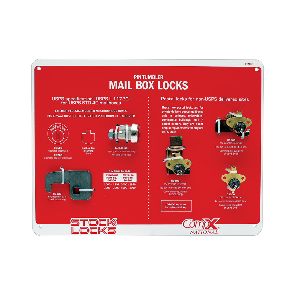 C9100 c9500 mailbox lock display V69B9 CompX Security Products