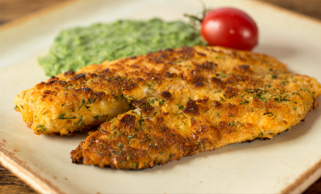 Tilápia na Crosta de Parmesão Sabor Perfeito