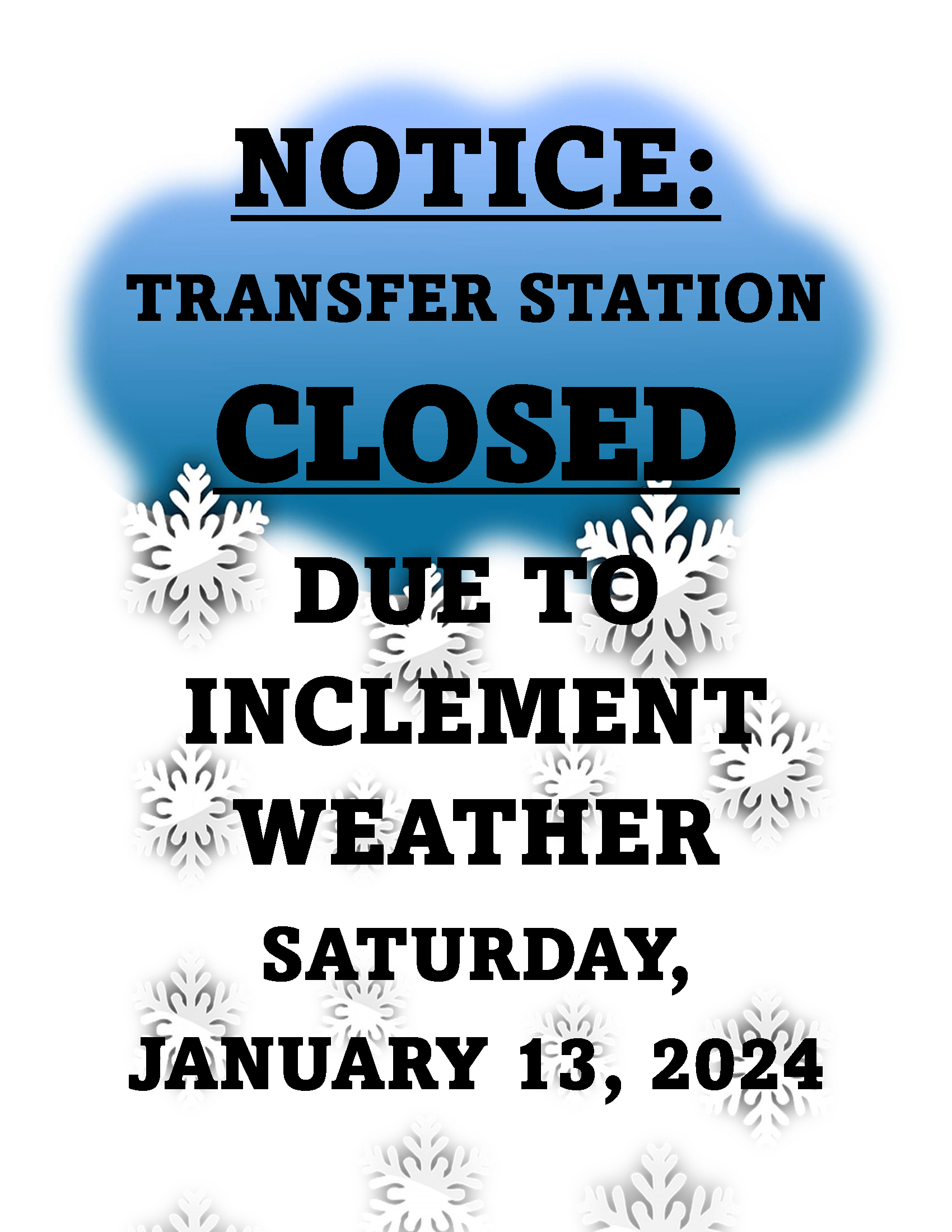 Transfer Station closed Comstock Township