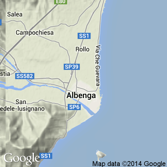 Albenga Italie Carte Mappa d'Albenga, Cartine Stradali e Foto Satellitari