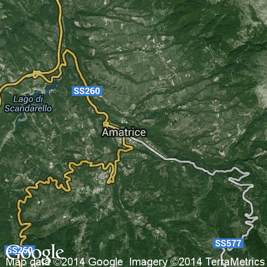 Landkarte Amatrice Italien Mappa d'Amatrice, Cartine Stradali e Foto Satellitari