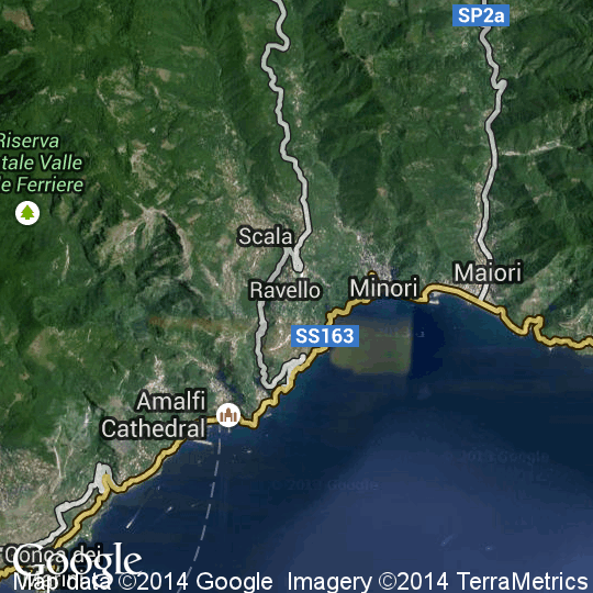 Ravello Italie Carte Mappa di Ravello, Cartine Stradali e Foto Satellitari