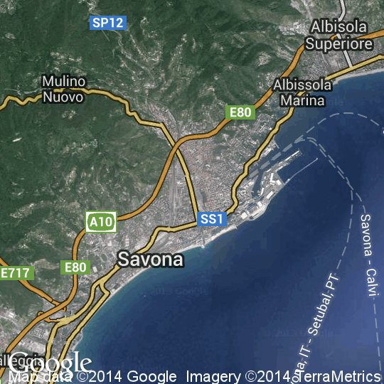 Mappa di Savona, Cartine Stradali e Foto Satellitari