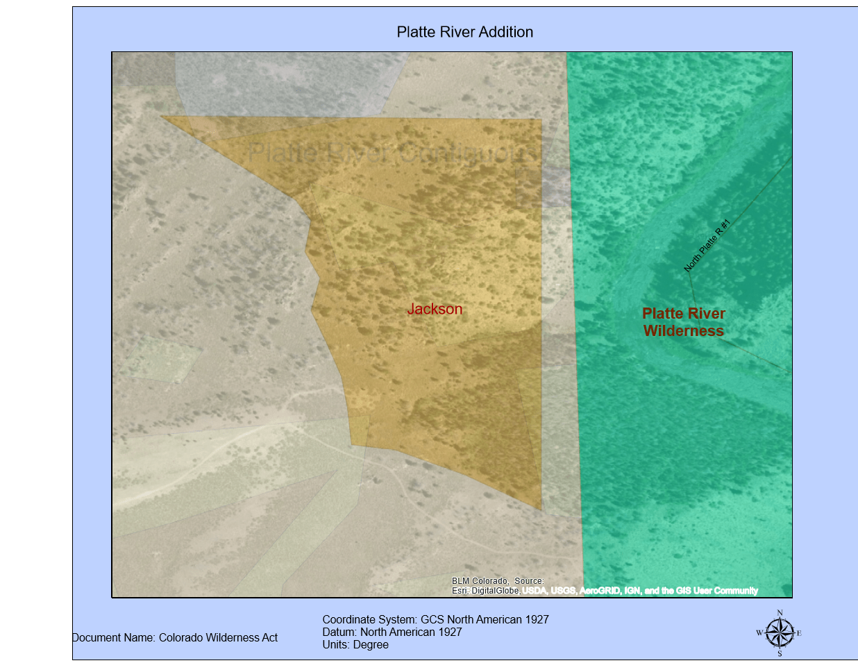 GIS Map Platte River Contiguous. Addition Field Guide to the Colorado
