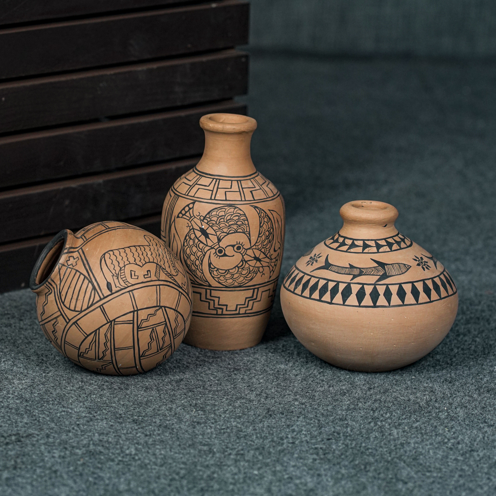 Hand Painted Pots Set Mehrgarh and Harappa Timeless Treasures Pots