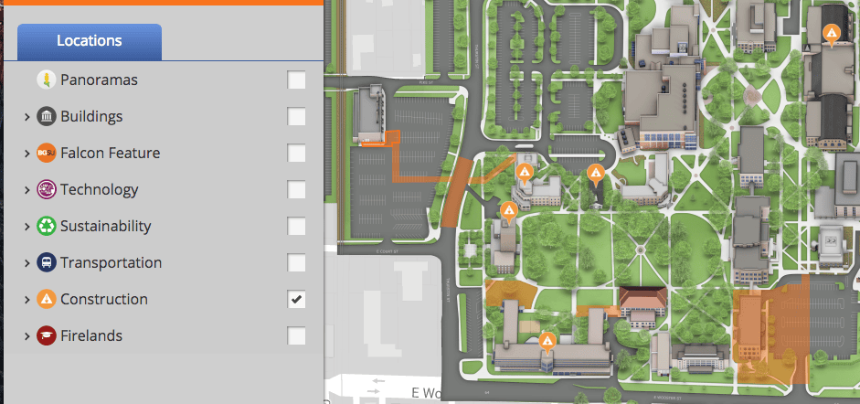 Bgsu Campus Map 2020 The Bg News: Interactive Campus Map Now Available - Concept3D