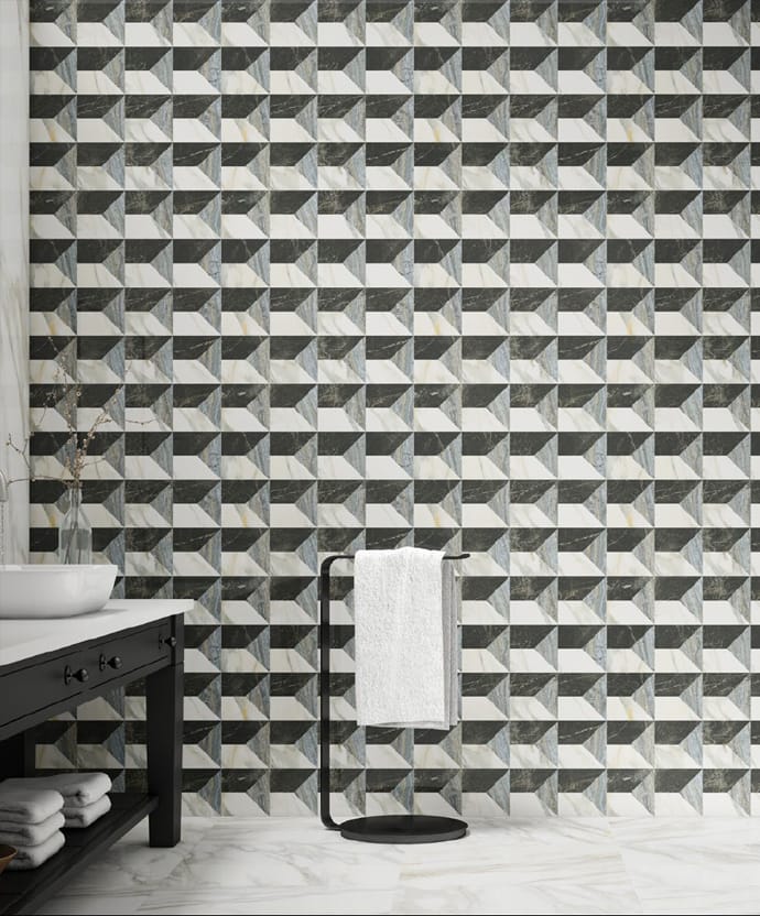 Creative Bathroom Tile Finishes Concept Design