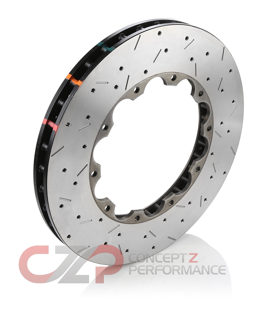 DBA 2Piece Drilled/Slotted Rear Brembo Replacement Rotor Disc Nissan