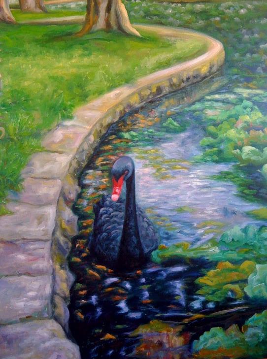 Beautiful & Rare The Black Swan Concetta Antico