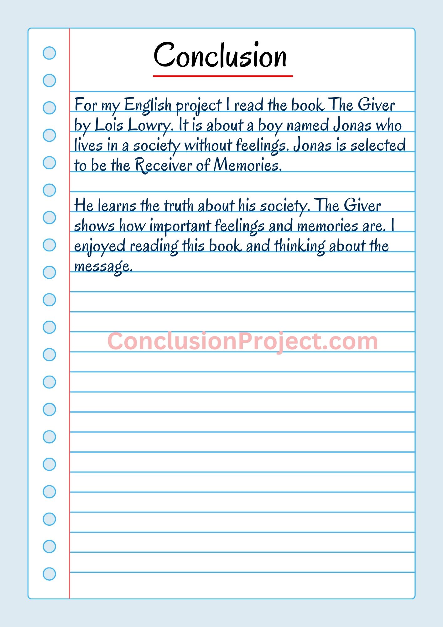 Conclusion for English Project How to Write With Sample