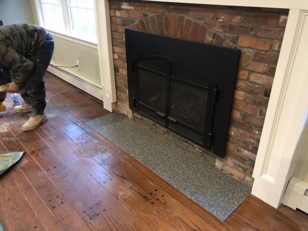 Stone Surround Fireplace Concord, MA Concord Stoneworks