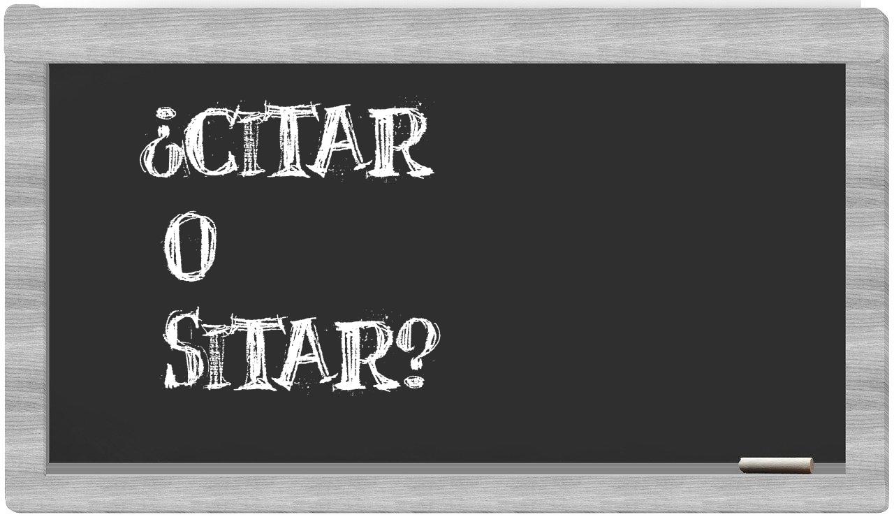 citar o sitar