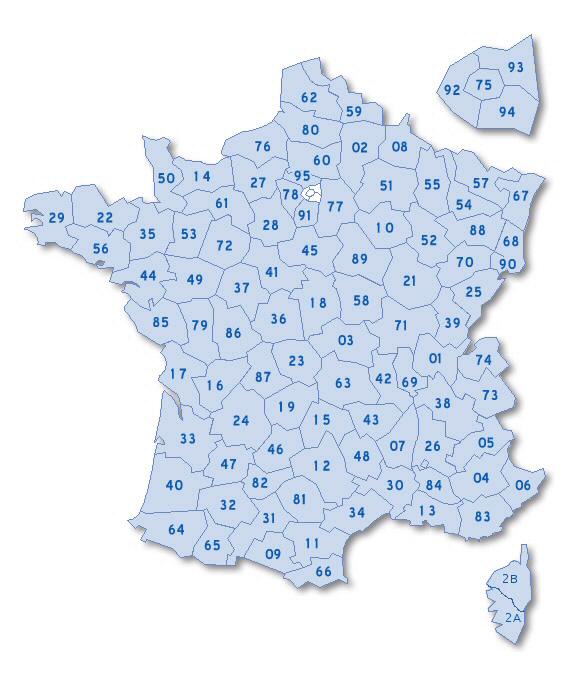French departments map REF Contest