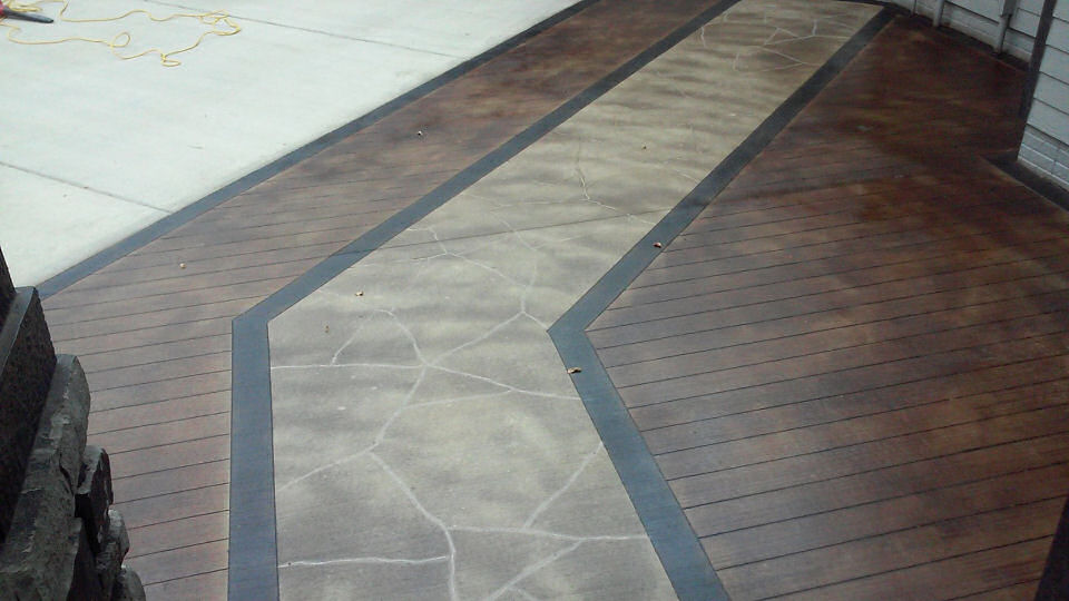 Engraving Concrete, Custom Design, Flagstone, Brick, Concrete Revival