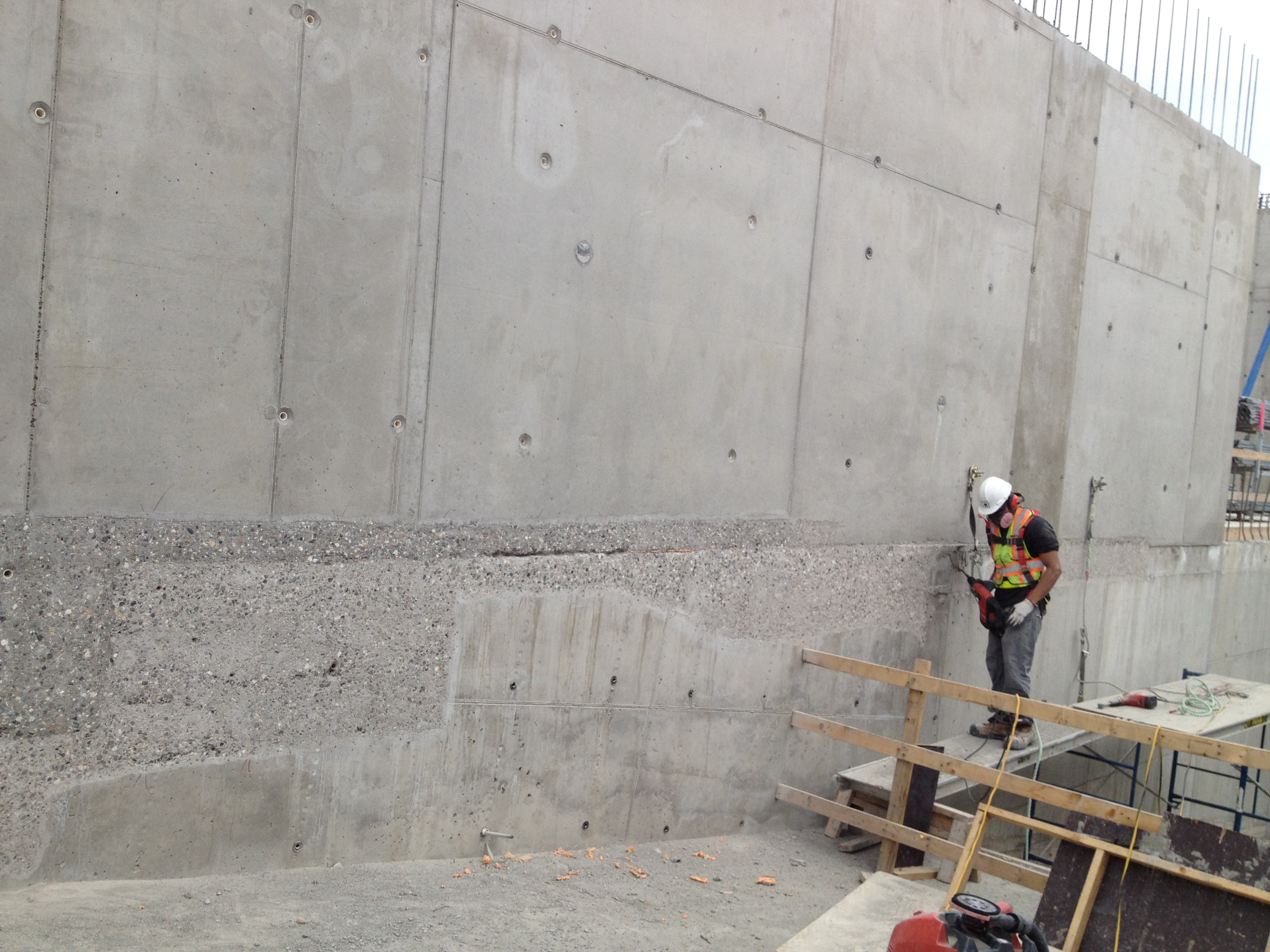 patching1 Kelowna Concrete, Finishing, Repairs, Stamped, Polishing.