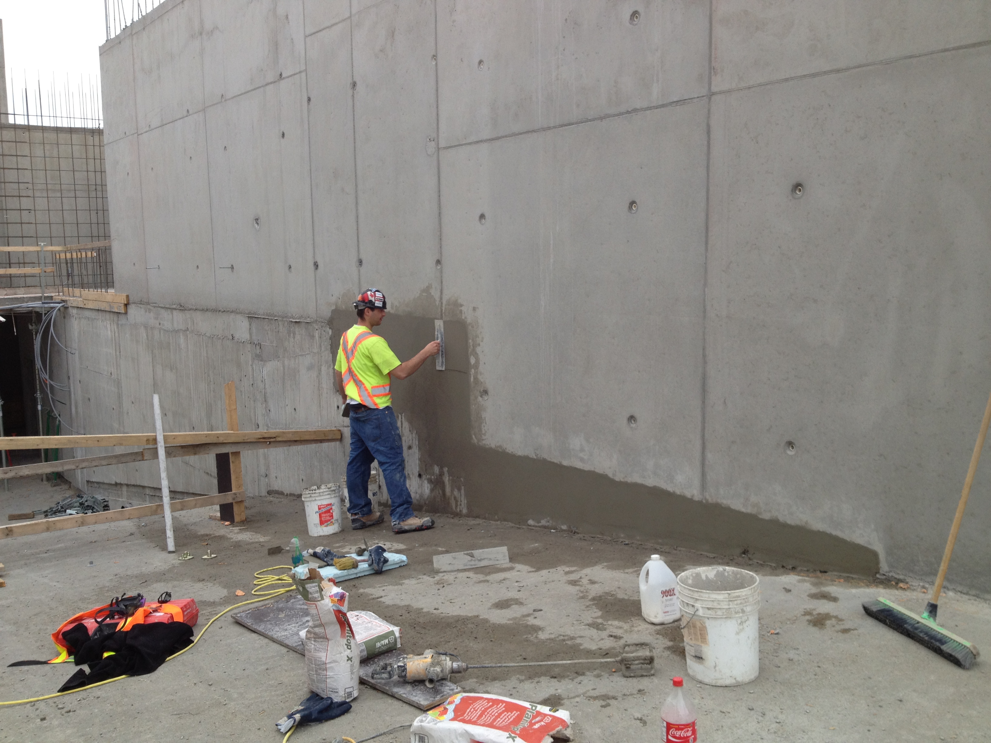 patching2 Kelowna Concrete, Finishing, Repairs, Stamped, Polishing.