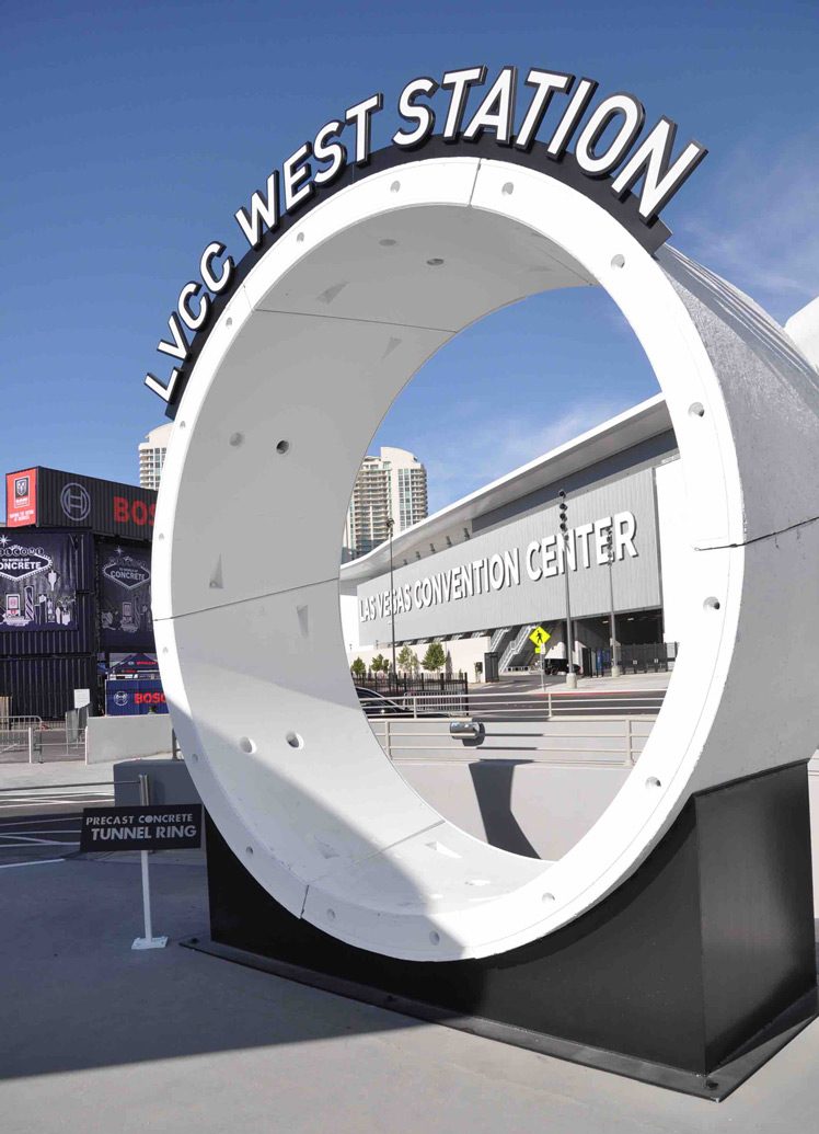 Precast tunnel rings connect to LV Convention Center