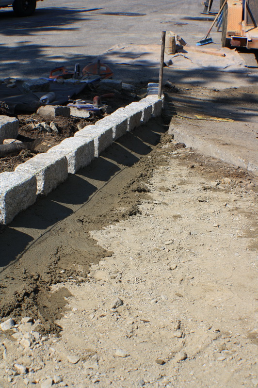 Cobblestone Edging Stamped Concrete