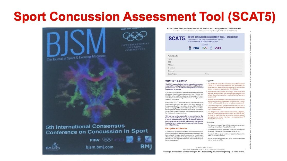 Sport Concussion Assessment Tool (SCAT5) Concussion Training