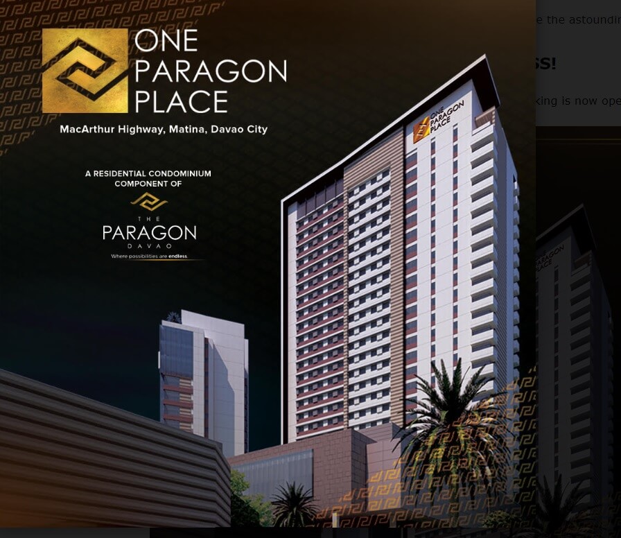 ONE PARAGON PLACE DAVAO DAVAO CONDOMINIUM