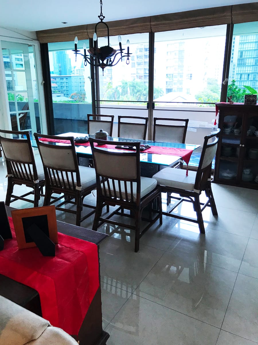 Large Apartment Large Balcony dining table CondoDee Eternal Property