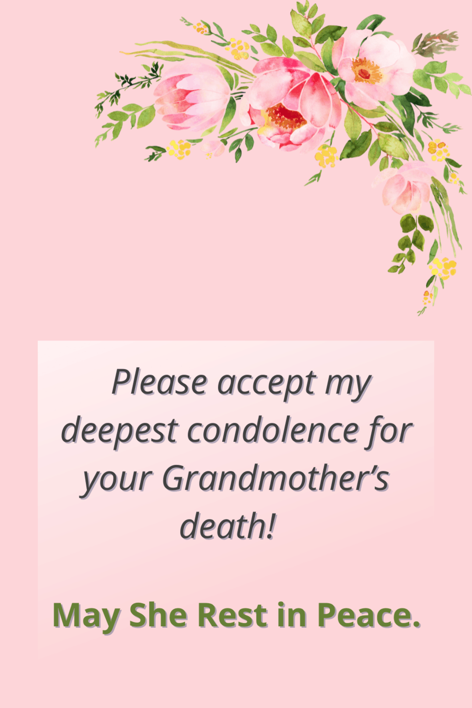 Sympathy Messages for Loss of Grandmother In Loving Memory