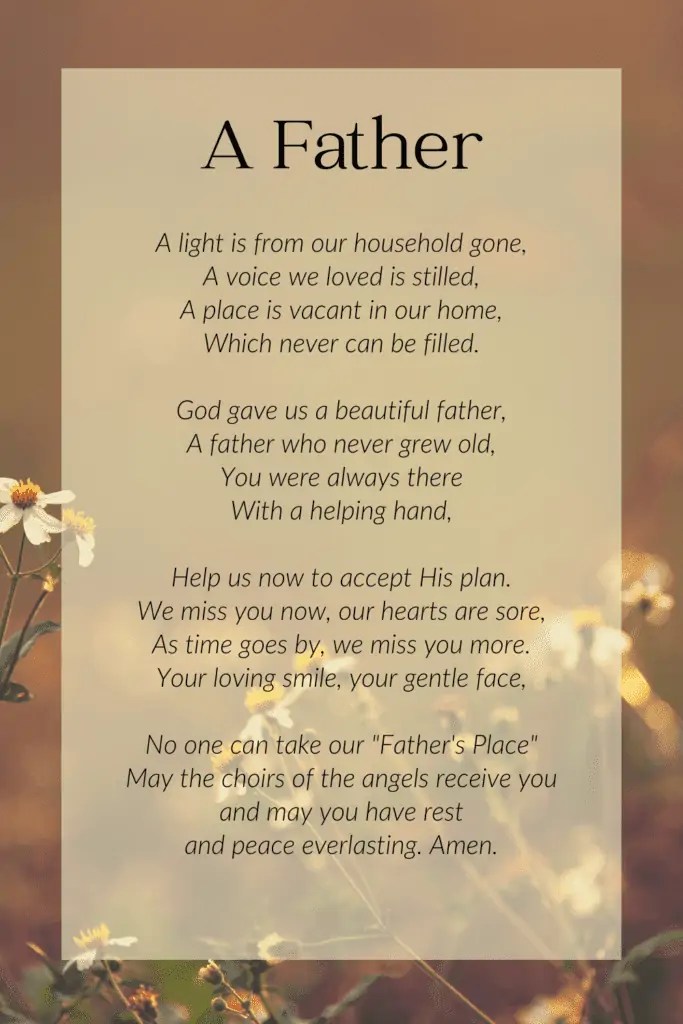 21+ Funeral Poems for Dad The Art Of Condolence