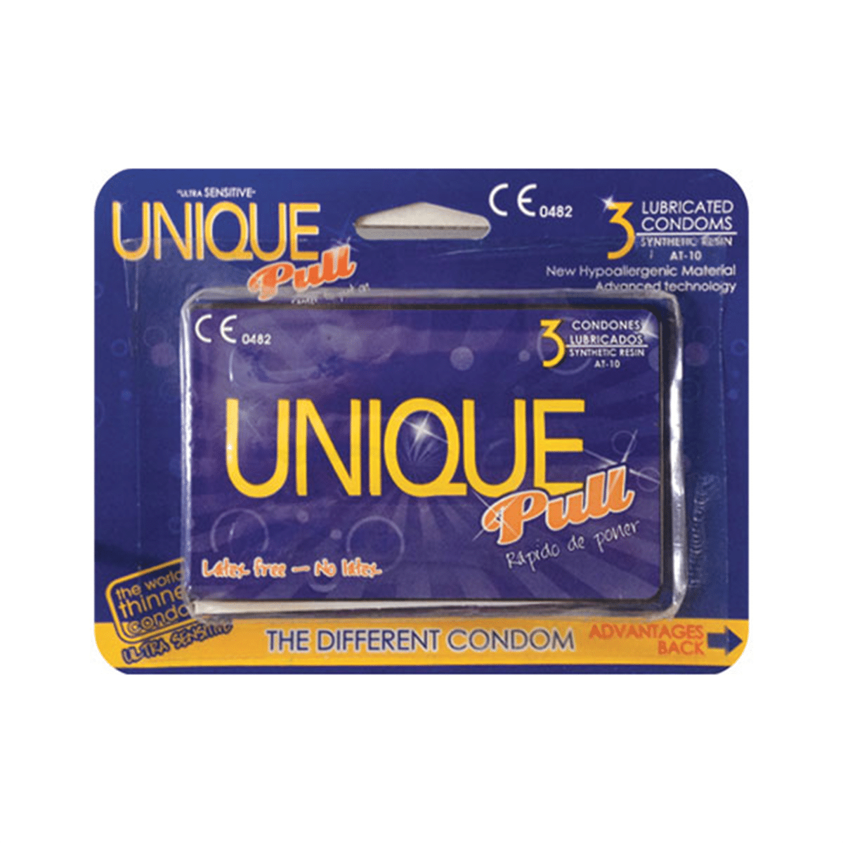 Unique Pull Pack of 3 NonLatex Condoms Condom Man Australia