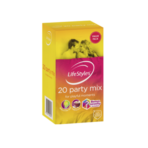 LifeStyles Party Mix Condoms pack of 20 Condom Man Australia