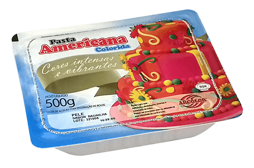 Pasta Americana Colorida Pele 500g Casa do Confeiteiro