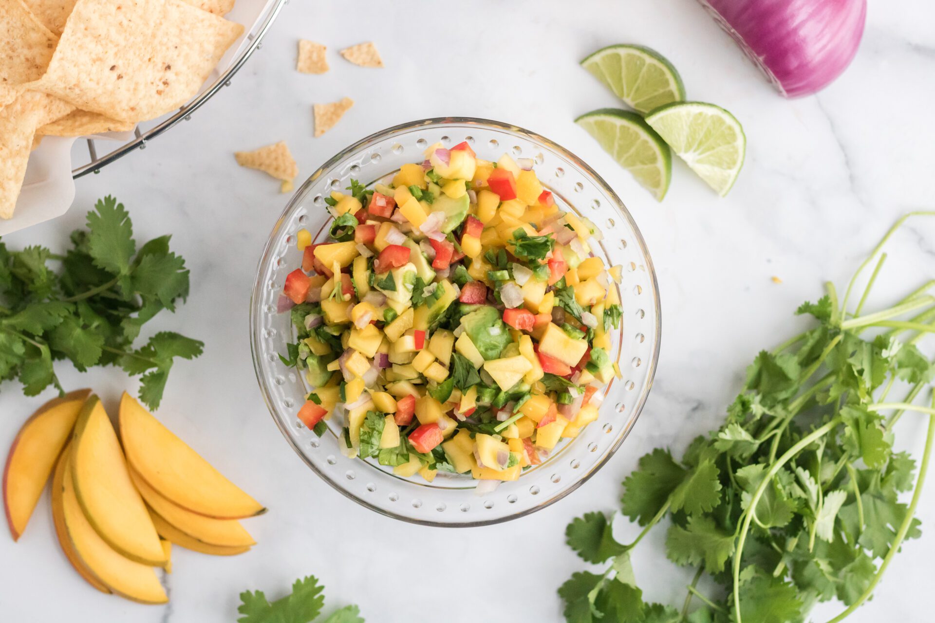 The Perfect Fresh Mango Salsa with Step by Step Directions!