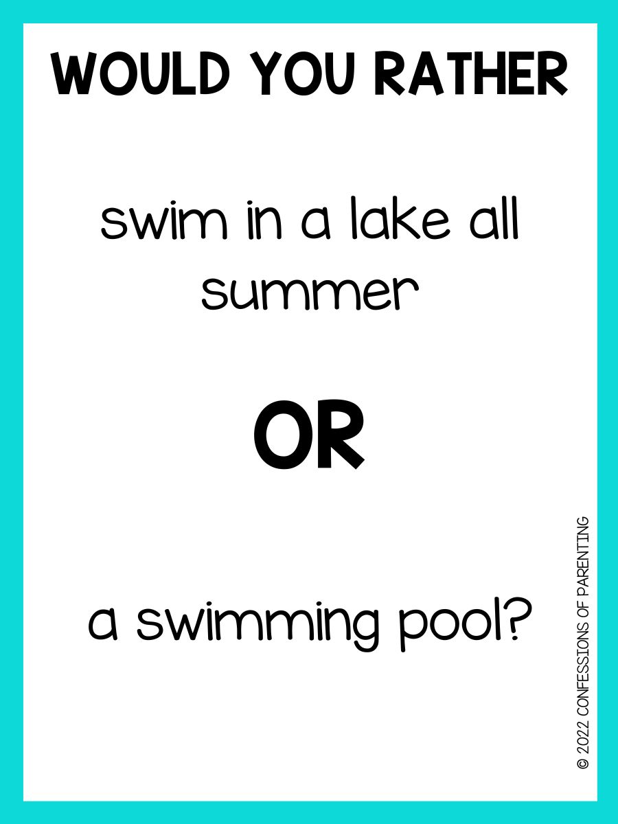 100+ Best Would You Rather Summer Questions for Kids