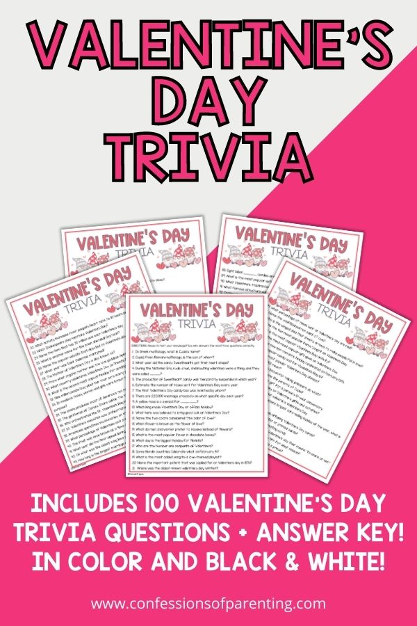 100 Valentine's Day Trivia
