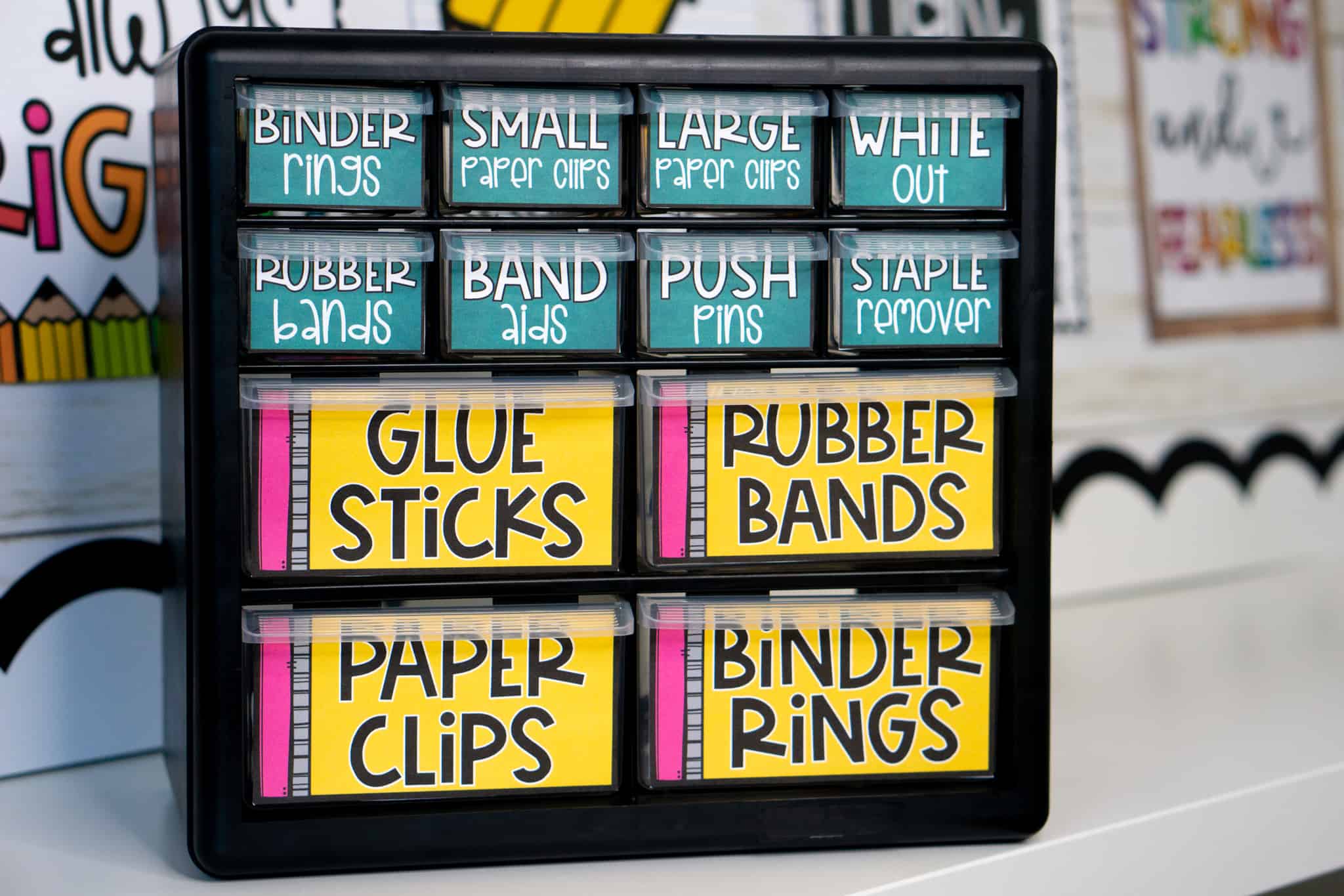 Teacher Toolbox with Vintage Vibes Lables